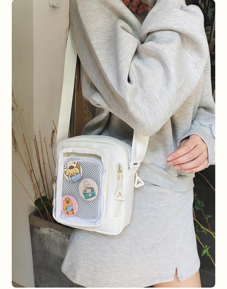 Japanese Transparent Ita Bag: Versatile Small Capacity Crossbody Shoulder Bag for Women