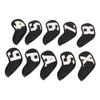 10pcs set PU Waterproof Golf Club Iron Cover Fine Sewing Process Golf Club Head Protect Case(White Character Black