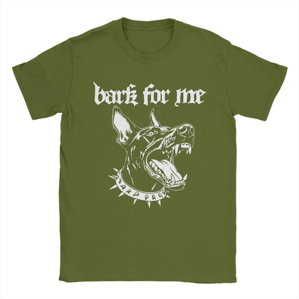 Bark for Me Fierce Doberman Blackletter Aesthetic Dog Lover Mens T Shirts Awesome Tees Short Sleeve Round Collar TShirt Cotton