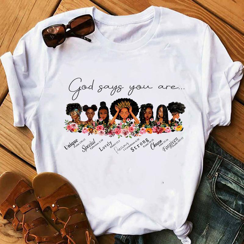 Fashion Casual Girls Letter Graphics Women's T-Shirt Summer Loose Tees 90S Short Sleeve O-Neck Blouses Ladies White Tops Clothes