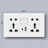 Wall Mount Switch Socket Plastic USB Charger Socket  Electrical Installation