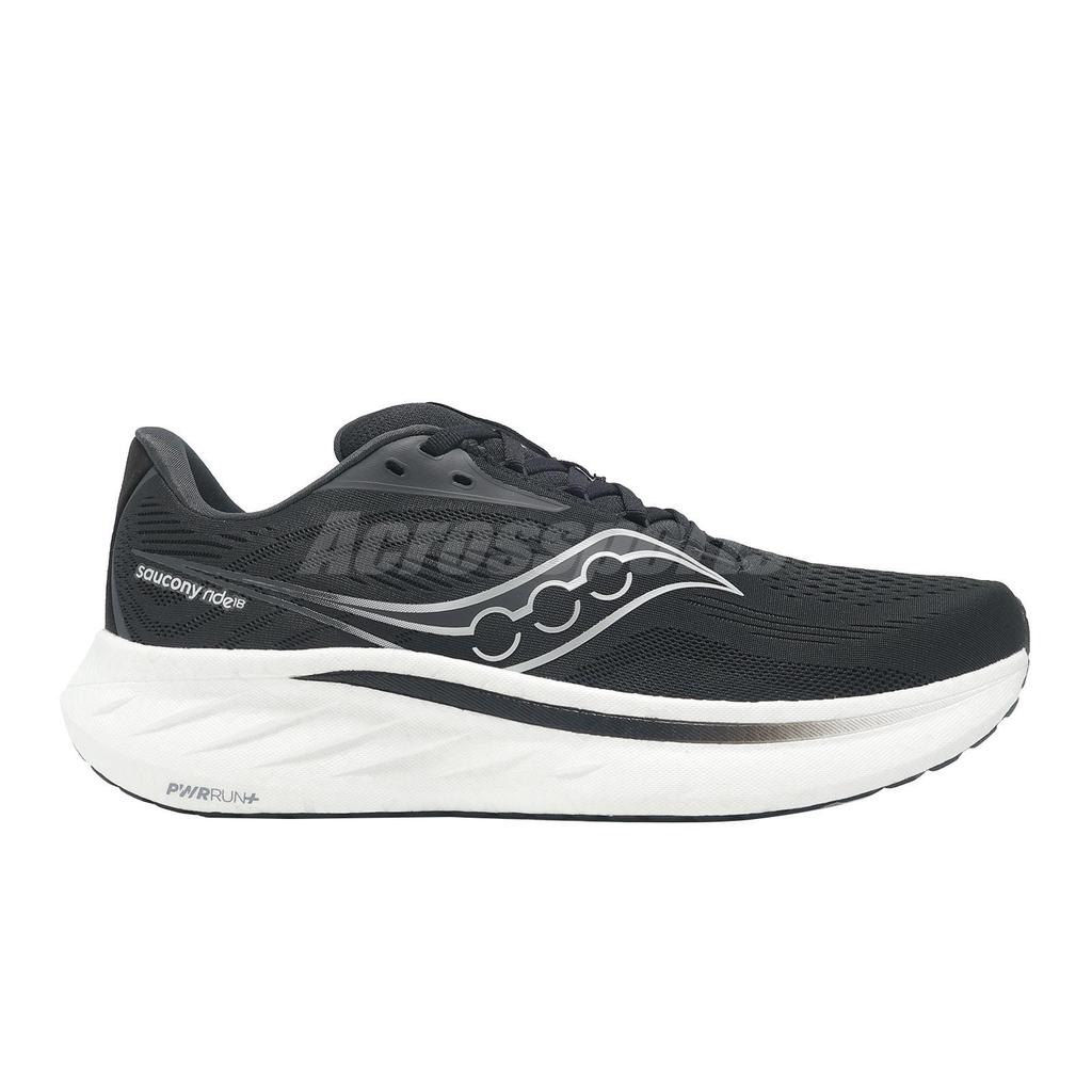 Saucony Ride 18 Black White Men Runner Road Running Jogging Shoes S21000100