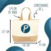 Sac en jute - PLANETEE - Petit Bazar Gymnaste d'Amour - jute naturel - multicolore - porté épaule