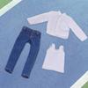 1/12 Male Figure Clothes Vest Shirt and Jeans Accessories Dress Up Classic Men's Casual Outfits for