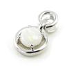 [I8907] - Artisanal Silver Pendant 'Goddess Opal' Silver White (rhodium-plated) - 10 Mm