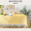 Wind Cotton And Linen French Tablecloth Small Round Table Light Luxury Birthday Photo White Japanese Tablecloth Dormitory Blanket
