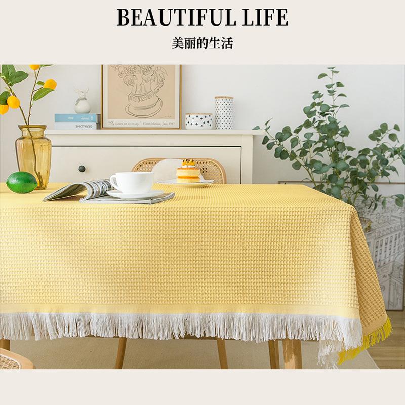 Wind Cotton And Linen French Tablecloth Small Round Table Light Luxury Birthday Photo White Japanese Tablecloth Dormitory Blanket