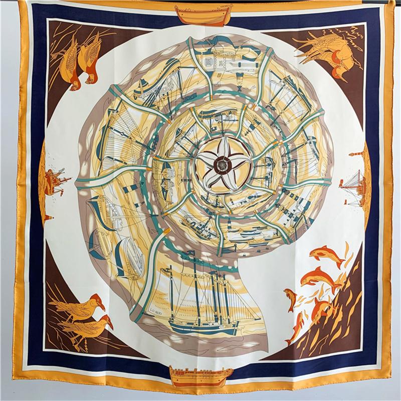 110*110 см квадратный шелковый шарф женский модный принт маленький шейный платок офисный женский пояс для волос носовой платок женский платок шаль шарф