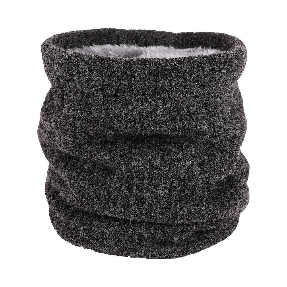 Windproof Knitted Neck Warmer Winter Neck Gaiter Fleece Lined Scarf Circle Loop Scarves