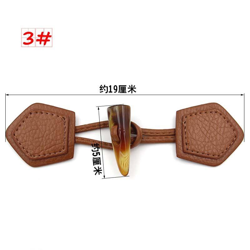 5 шт. Пуговицы для пальто, Мода в корейском стиле с кожаными парными пуговицами, Металлические пуговицы-рожки, Пуговицы-круассаны, Пуговицы для пальто, Пуговицы для тренча/свитера