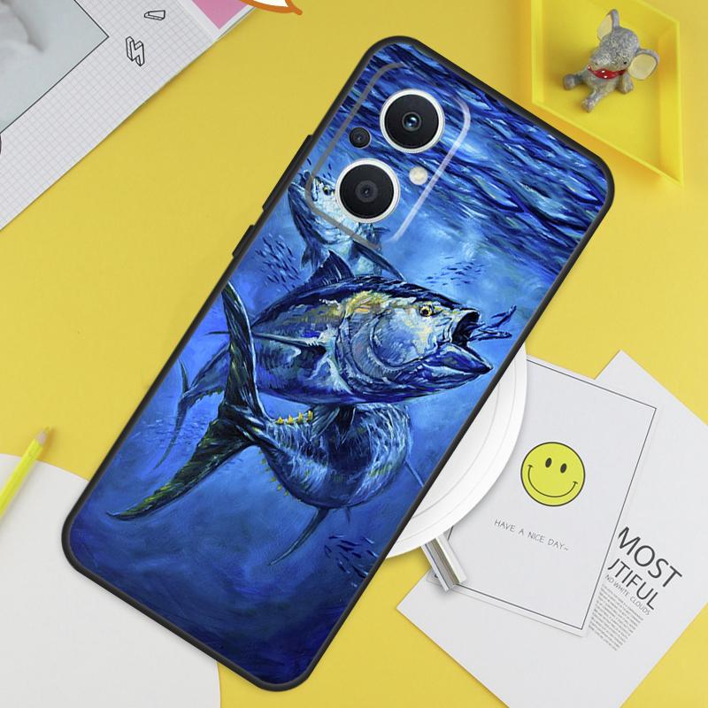 Чехол с тунцом Bluefin для OPPO Reno 7 8 8T 2Z 4Z 5Z 6 Lite 10 Pro OPPO Find X5 X6 Pro X2 Lite X3 Neo