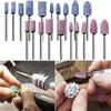 10Pcs Polishing Head Wheel Grinding Stone Bit Set for Electric Rotary Power Tool Marble Jades Craft Projects