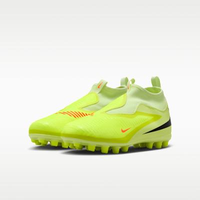 Kids' Sneakers Nike JR Phantom 6 High AG PS 'Hyper Crimson Black Limelight'
