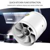 220 В 4/6/7/8 дюймов круглый воздуховод вытяжной трубы настенный вентилятор удаляет масляные пары неприятные запахи снижает шум и вибрацию для ресторанов