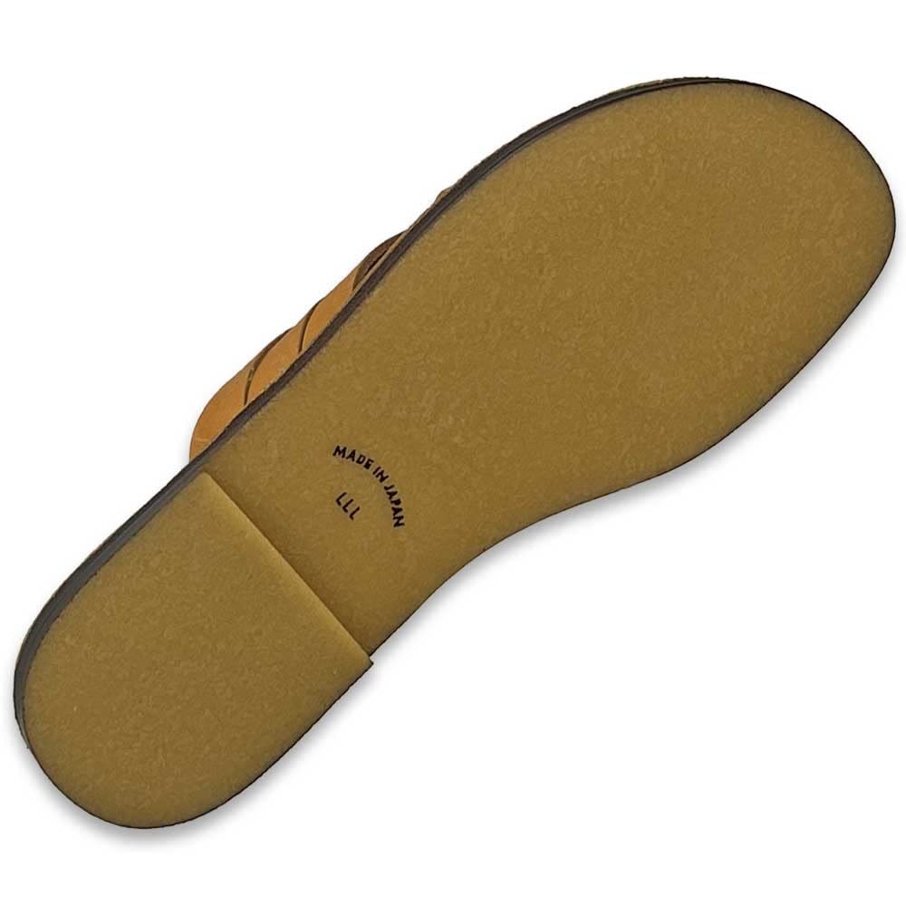 Сделано в натуральных легких [Dect] мужских сандалиях, кожа, Япония, кожа, коровья кожа, (Кэмел, LL)