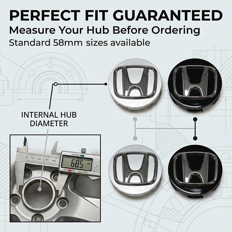 4pcs/set Waterproof Anti-scratch Wheel Hub Wheel Covers Wheel Center Hub Caps for Honda Mugen Power TypeR Jazz Civic Inspire