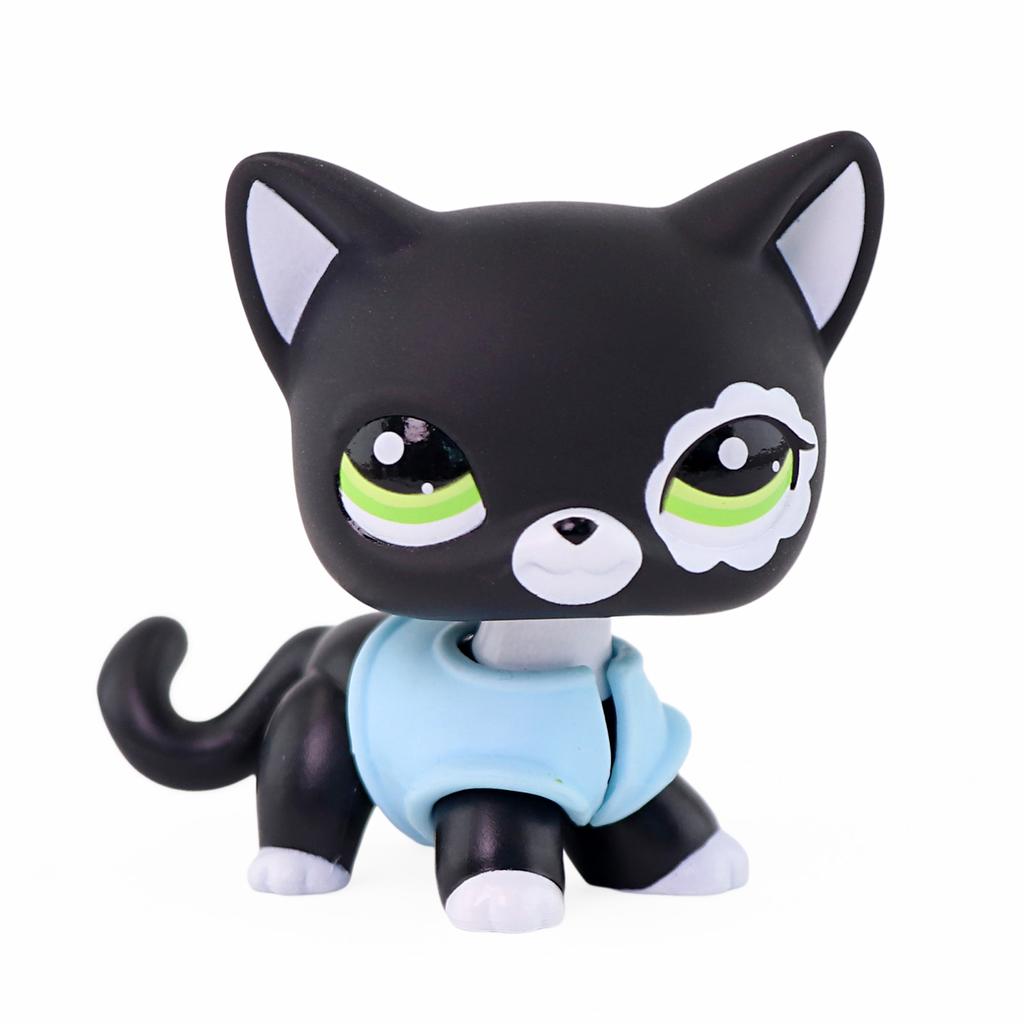 LPS Мини Зоомагазин Питомец Игрушка на пружинке Редкий Желтый Короткошерстный Кот Коллекционный Подарок для Ребенка Милые Игрушки Животные