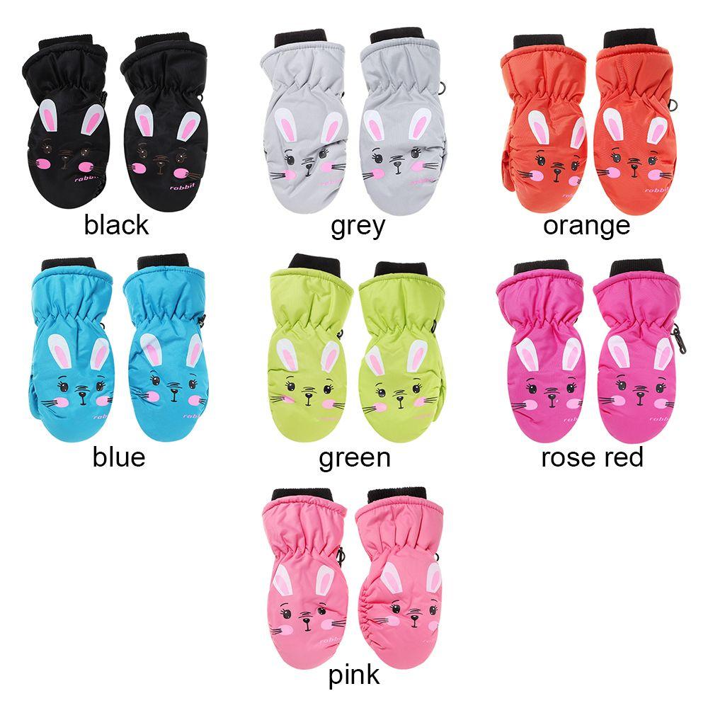 Winter Children Boys Girls Windproof Non-slip Thick Warm Sports Mittens Kids Ski Gloves Waterproof