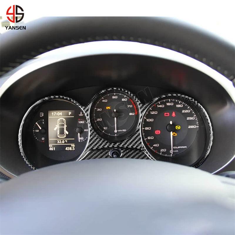 Car Instrument Dashboard Speedometer Trim Carbon Fiber Sticker For Seat Leon 2005 2006 2007 2008 2009 2010 2011 2012