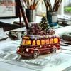 Рождественская елка Настольное украшение Санта-Клаус Олень Сани Настольное украшение с подставкой 2D Акрил Navidad Новогодние принадлежности