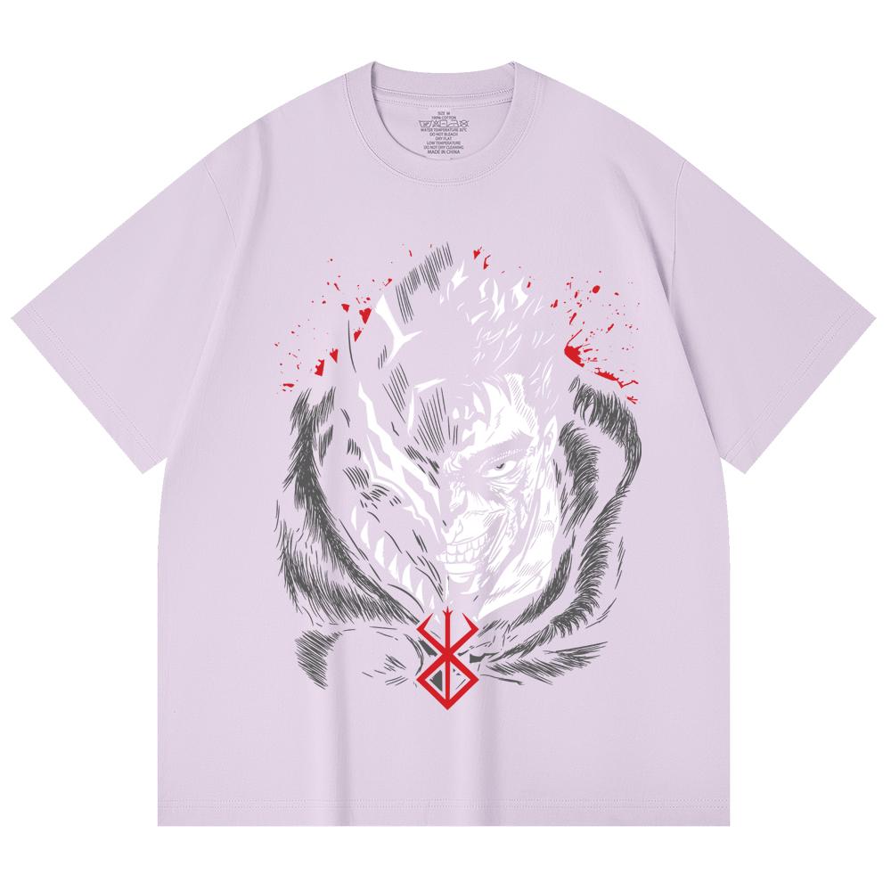 230 Gsm 100% Cotton Berserk V9 Print Unisex Heavy Cotton T Shirt