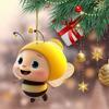 Декоративная подвеска в виде пчелы Акриловое подвесное украшение Очаровательный внешний вид Яркий цвет Легкая Подвеска-шарм для рождественской елки AVE