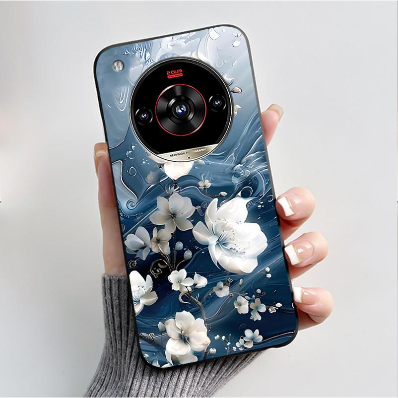 Печатный чехол для телефона для ZTE Nubia Focus 2 Ultra 5G Funda Capa Мягкий силиконовый черный корпус Чехол Милый Цветок Мультяшный корпус Coque