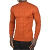 DeepSEA Square Patterned Turtleneck Slim Fit Turtleneck Knitwear Sweater 2505493