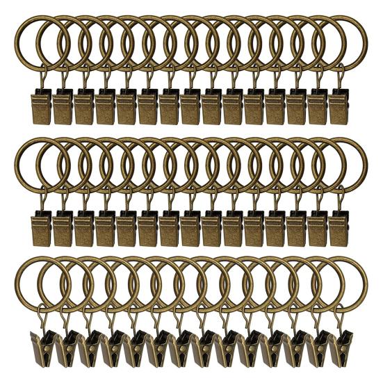 10 шт. Кольца для штор с клипсами Полированное железо Не требуются инструменты Защелкивающиеся