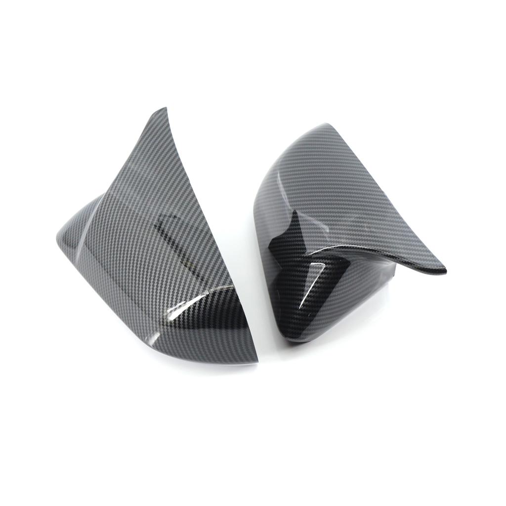 Углеродное волокно паста непосредственно автомобильные боковые зеркала заднего вида Чехлы Кепка в роговом стиле для Ford Mustang 2015 2016 2017