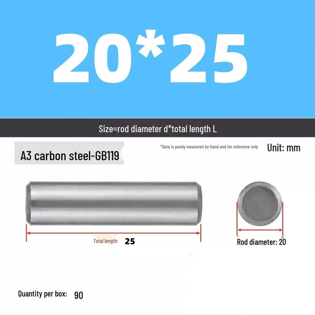 Цилиндрический штифт, GB119, A3, Натуральный, M16-M20 Полный ассортимент