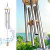 Deep Tone Chapel Bells Wind Chimes Large Wood Metal 6 Tubes Aluminum Wind Chime Hanging Ornament Outdoor Garden Home Decor Gift