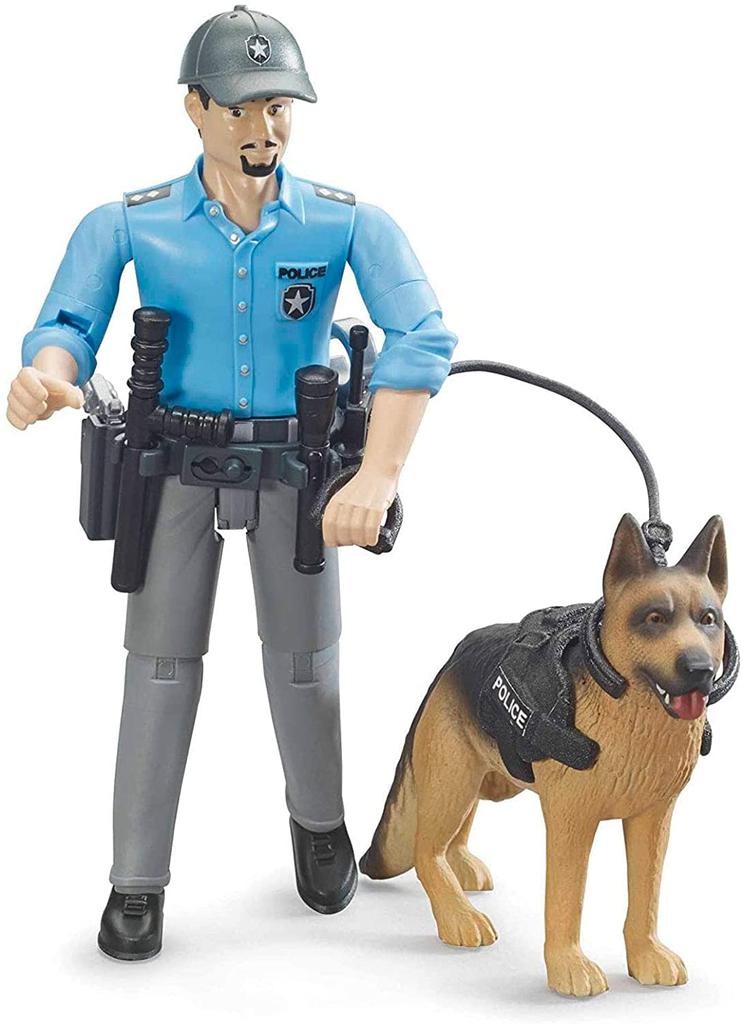 Bruder Caucasian Police Officer & Police Dog BR62150