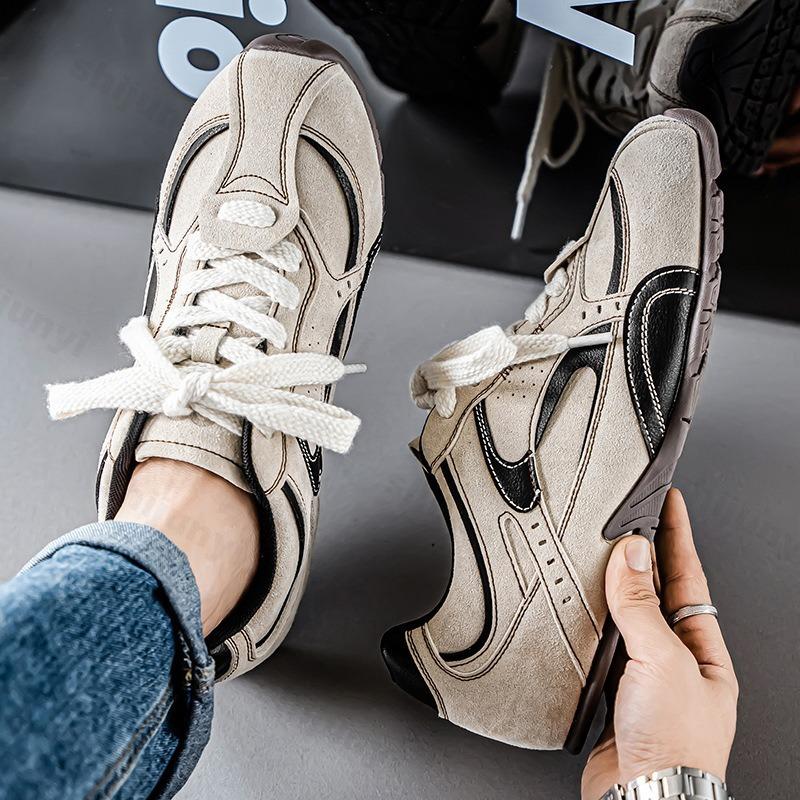 Модные летние мужские повседневные кроссовки 2025 Ретро плоские повседневные туфли 2025 Спортивная обувь для бега на открытом воздухе Модная мужская обувь для ходьбы на шнуровке