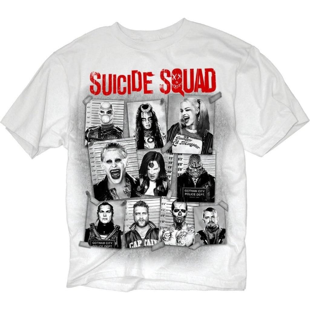 Suicide Squad Mugshots Adult White T-Shirt