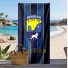 Reading FC Personalized Printed Beach Towel Soccer Logo Support Custom Name Text Absorbent Towel For Sport Travel Special Gift