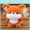 Mini Cute Fox Doll With Plush Pp Cotton Filling Very Suitable Decoration Room