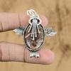 Sterling Silver Natural Coconut Jasper Wedding Daughter Birthday Trendy Pendant