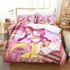 No Game No Life Bedding Set Cartoon Anime Three-piece Set Adult Boys Bedroom Duvet Cover Sets 3D Kawaii Girl