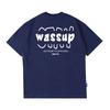 Wassup Trendy Brand Heavyweight American Letter T-Shirt for Men, Summer Loose Fit Pure Cotton Couple Trendy Tee Short-Sleeve Top