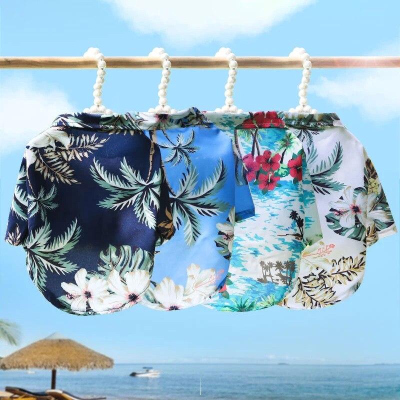 Прямая поставка, футболки для собак, гавайский пляжный стиль, летняя одежда для собак для маленьких собак, щенков, домашних животных, кошек, жилет, одежда для чихуахуа, йоркширского пуделя