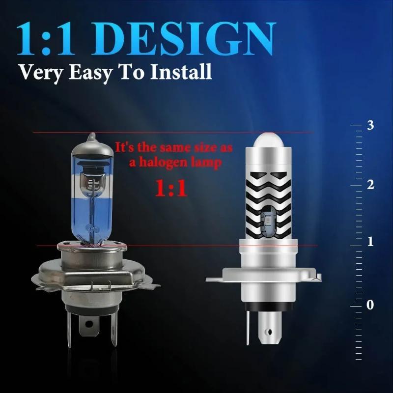 1 шт. H4 светодиодные двухцветные лампы для фар мотоцикла BA20D S2 P15D H6 6000K дальний/ближний свет 12 В мото противотуманные фары скутер ATV аксессуары