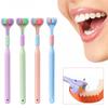 1PC Three Sided Soft Hair Tooth Toothbrush Adult Toothbrush Ultra Fine Soft Bristle Oral Care Safety Teeth Brush for Oral