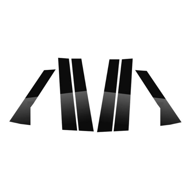 Подходит для Ford Mondeo 2013-углеродное волокно, черная автомобильная оконная дверная колонна, BC, стойка, накладка, зеркальный эффект, ПК