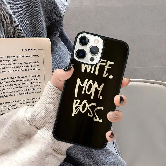 Чехол для телефона Wife Mom Boss funny для iPhone 17 Air 16 16e 15 13 14 11 12 Pro Max Plus coque fundas Shell