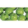 Perles en bois FSC 100%, polies, 10mm ø, vert pomme, 52 pièces