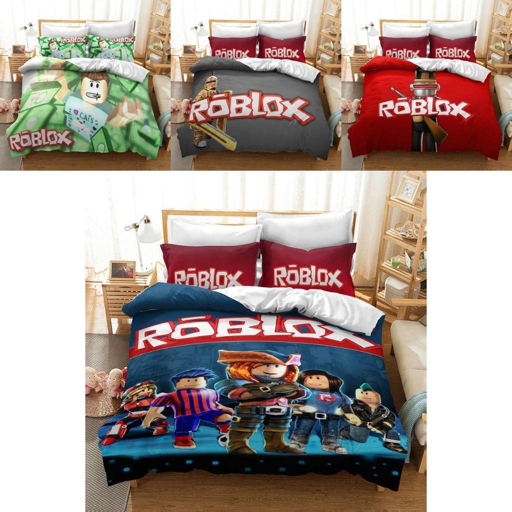 Стильный постельный комплект Roblox с 3D игровым принтом для размеров Кинг, Квин, Твин и Фулл