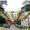 10Pcs 8m Colorful Triangle Flag Outdoor Weather Resistant Pennant Banner Reusable Banner For Indoor Outdoor Party Celebration