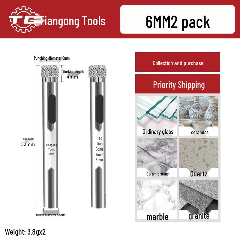 Tiangong Glass & Tile Hole Saw for Drilling and Enlarging Marble and Tile Holes