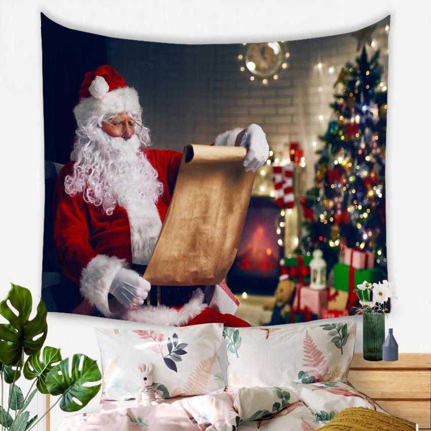 Christmas Tree Decoration Tapestry Wall Hanging Boho Hippie Cloth Fabric Large Tapestry Aesthetic Decorative Home Room Decor